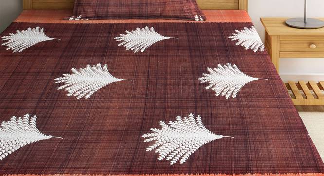 Solange Bedsheet Set (Brown, Single Size) by Urban Ladder - Front View Design 1 - 426604