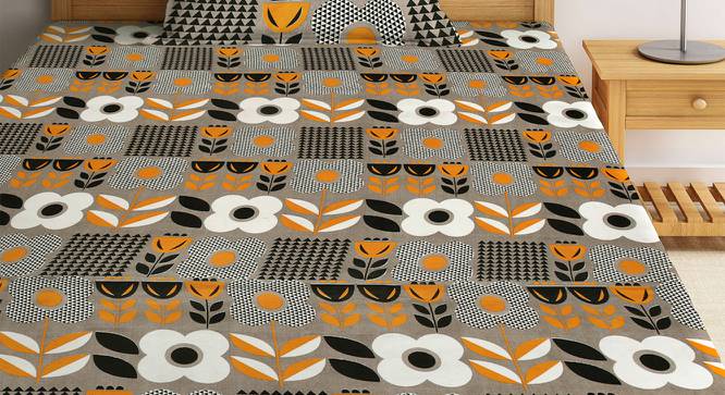 Ziggy Bedsheet Set (Grey, Single Size) by Urban Ladder - Front View Design 1 - 426641