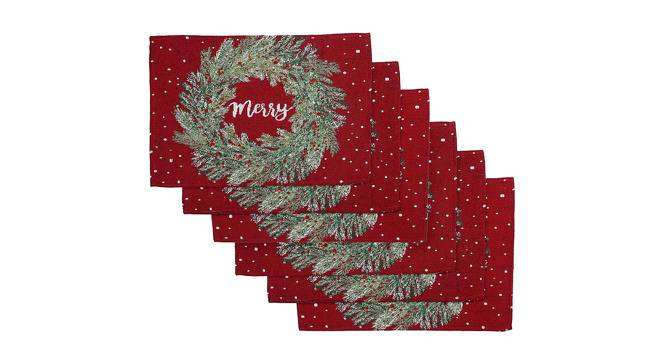 Milani Table Mat Set of 6 (Red) by Urban Ladder - Design 1 Side View - 426817