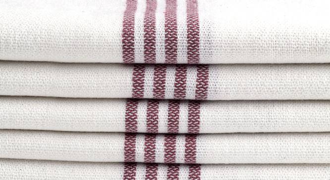 Alani Hand Towel Set of 5 (Red) by Urban Ladder - Front View Design 1 - 426845