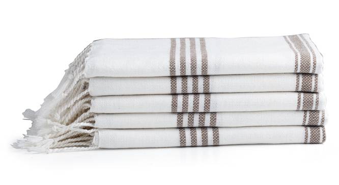 Aspen Hand Towel Set of 5 (Brown) by Urban Ladder - Front View Design 1 - 426846