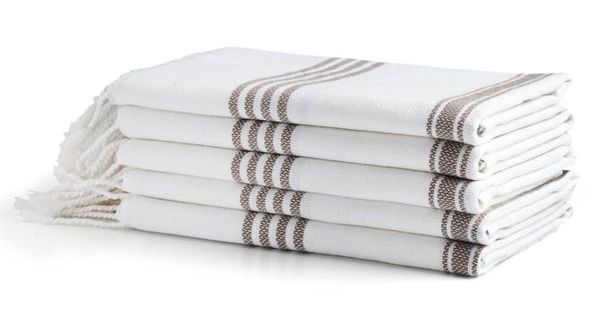 Aspen Hand Towel Set of 5 (Brown) by Urban Ladder - Cross View Design 1 - 426856