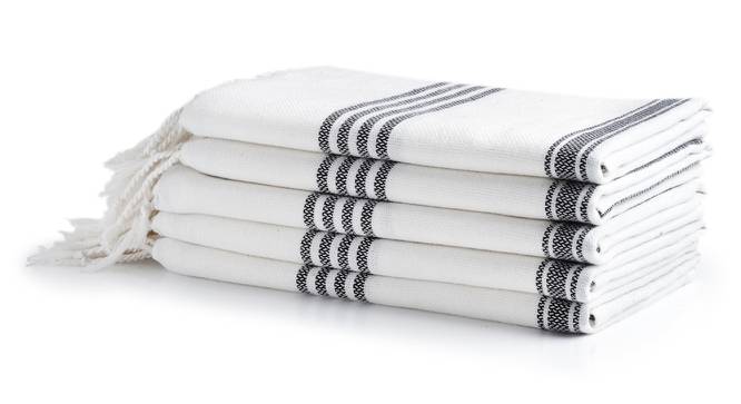 Blake Hand Towel Set of 5 (Black) by Urban Ladder - Cross View Design 1 - 426900