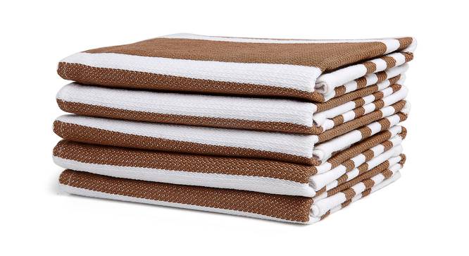 Rosalie Hand Towel Set of 5 (Brown) by Urban Ladder - Cross View Design 1 - 427192