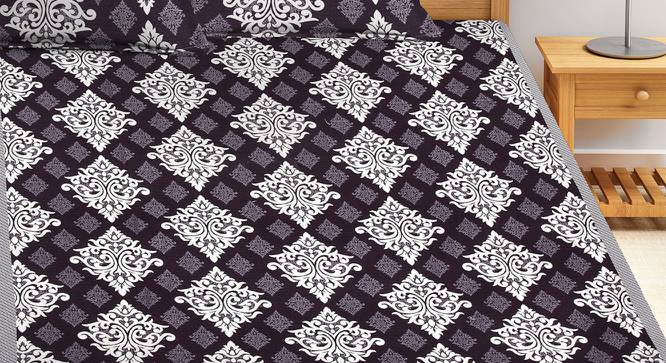 Amari Bedsheet Set (Purple, King Size) by Urban Ladder - Front View Design 1 - 427223