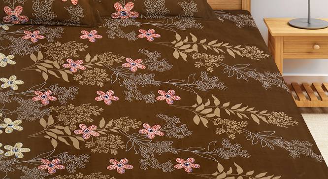 Kerensa Bedsheet Set (Brown, King Size) by Urban Ladder - Front View Design 1 - 427225