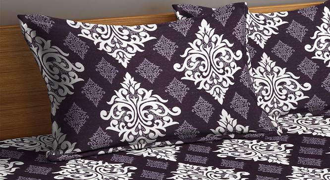 Amari Bedsheet Set (Purple, King Size) by Urban Ladder - Cross View Design 1 - 427231