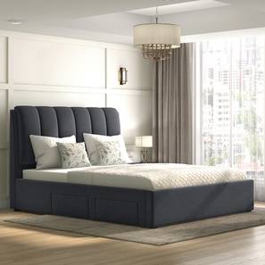 Queen Size Bed Design Faroe Upholstered Storage Bed (Grey, Queen Bed Size)