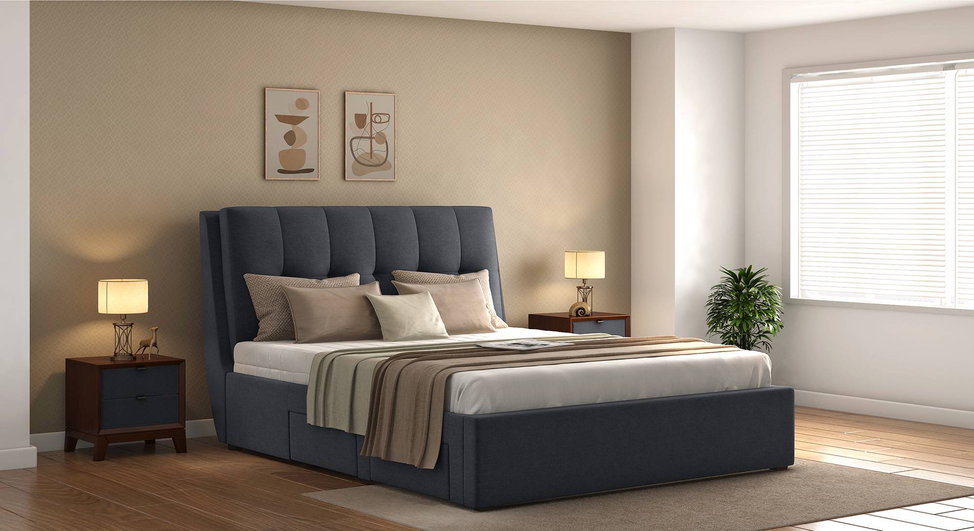Tufted bed near shop me