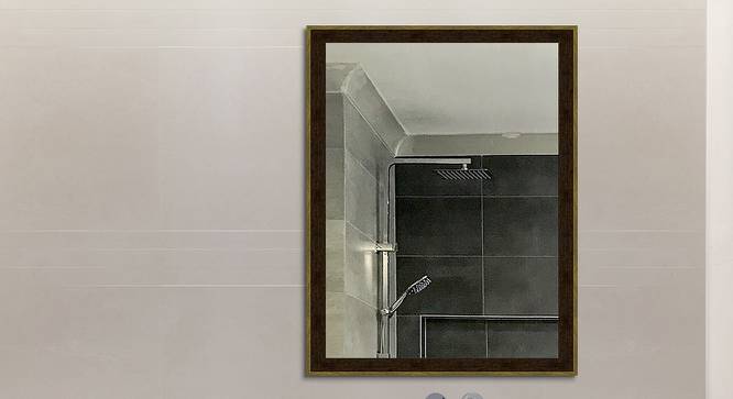 Isabella Wall Mirror (Dark Brown, Simple Configuration) by Urban Ladder - Front View Design 1 - 428247