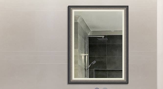 Henry Wall Mirror (Simple Configuration, Cream, Brown & Black) by Urban Ladder - Front View Design 1 - 428248
