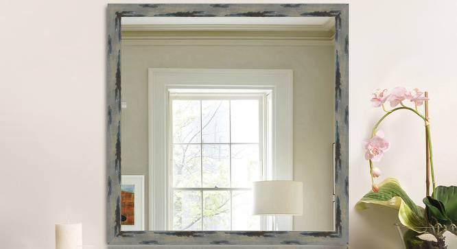 Brianna Wall Mirror (Simple Configuration, Dark Brown, Black) by Urban Ladder - Front View Design 1 - 428250