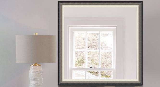 Callie Wall Mirror (Simple Configuration, Cream, Brown & Black) by Urban Ladder - Front View Design 1 - 428251