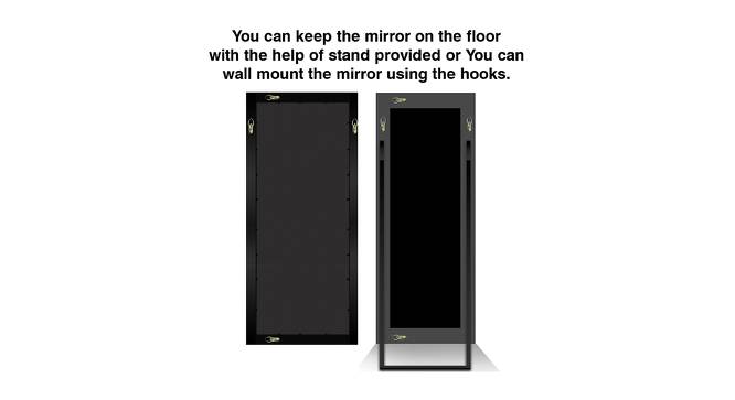 Annabelle Standing Mirror (Black) by Urban Ladder - Front View Design 1 - 428261