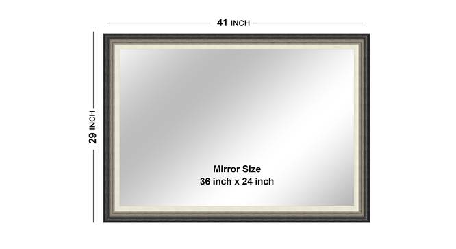 Colt Wall Mirror (Simple Configuration, Cream, Brown & Black) by Urban Ladder - Design 1 Dimension - 428295