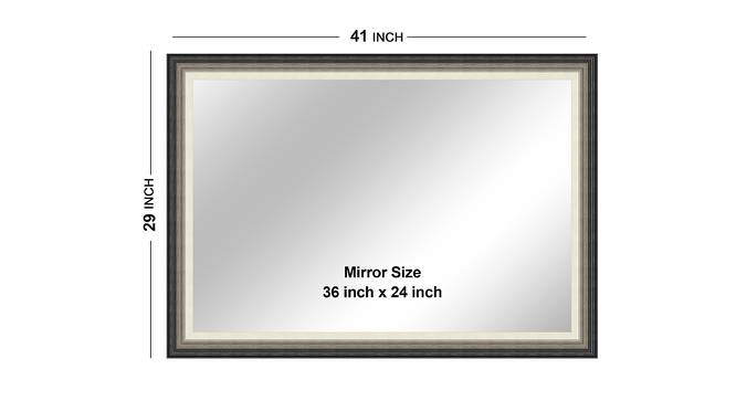 Colt Wall Mirror (Simple Configuration, Cream, Brown & Black) by Urban Ladder - Design 1 Dimension - 428295