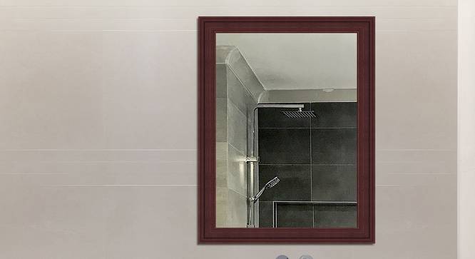 Lucas Wall Mirror (Dark Brown, Simple Configuration) by Urban Ladder - Front View Design 1 - 428317