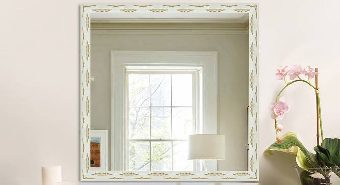Brianna Wall Mirror (Simple Configuration, Cream, Yellow) by Urban Ladder - Front View Design 1 - 428325