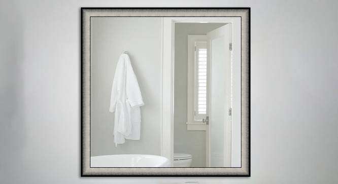 Josephine Wall Mirror (Simple Configuration, Silver, Black) by Urban Ladder - Front View Design 1 - 428326