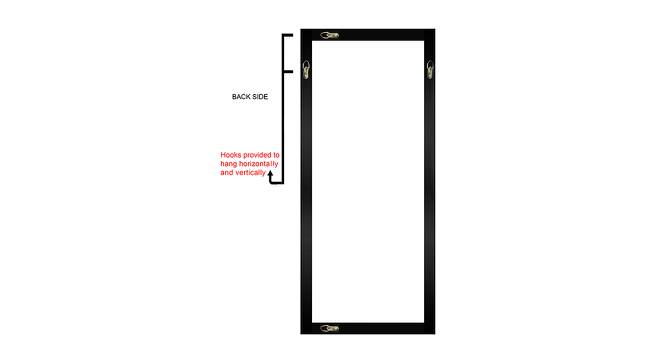 Madeline Wall Mirror (Simple Configuration, Dark Brown, Black) by Urban Ladder - Front View Design 1 - 428329