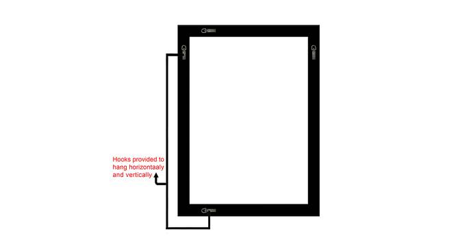 Logan Wall Mirror (Simple Configuration, Darkbrown, Black) by Urban Ladder - Cross View Design 1 - 428335