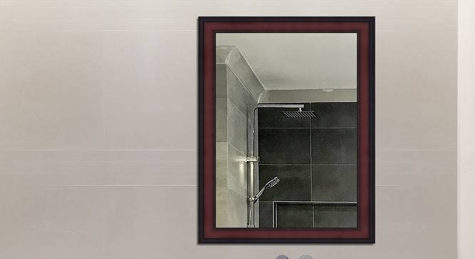 Mia Wall Mirror (Dark Brown, Simple Configuration) by Urban Ladder - Front View Design 1 - 428376
