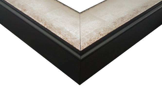 Madeline Wall Mirror (Simple Configuration, Silver, Black) by Urban Ladder - Cross View Design 1 - 428385