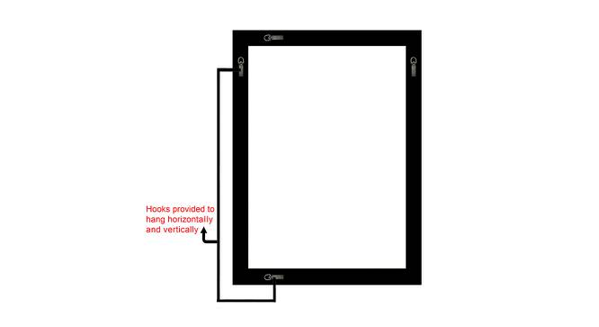 Rian Wall Mirror (White, Simple Configuration) by Urban Ladder - Cross View Design 1 - 428386