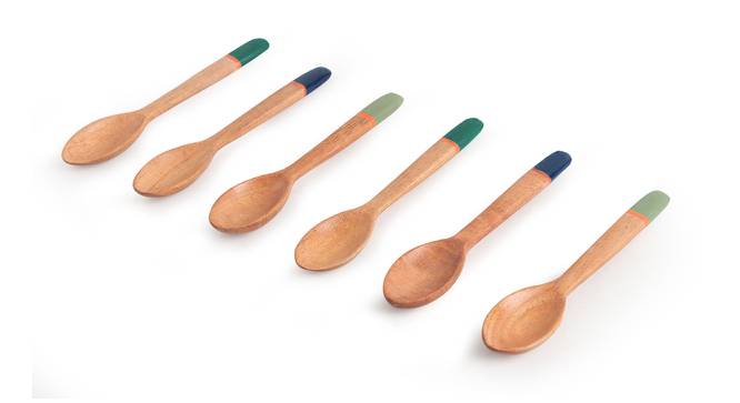 Alexa Teaspoons Set of 6 (Multicoloured) by Urban Ladder - Front View Design 1 - 428484
