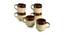 Amara Cups Set of 6 (Brown & Cream, Set of 6 Set) by Urban Ladder - Front View Design 1 - 428565