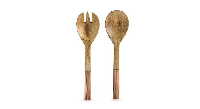 Annabelle Serving Spoon & Fork Set of 2 (Multicoloured) by Urban Ladder - Front View Design 1 - 428569