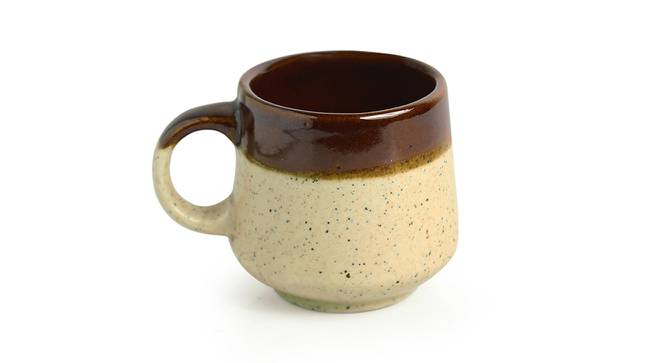 Amara Cups Set of 6 (Brown & Cream, Set of 6 Set) by Urban Ladder - Cross View Design 1 - 428577