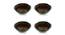 Arabella Chutney & Pickle Bowls Set of 4 (Set Of 4 Set, Amber with Teal Tints) by Urban Ladder - Front View Design 1 - 428660