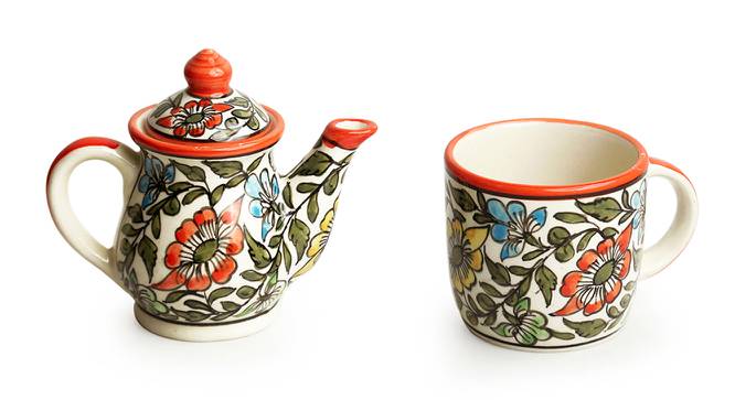 Bagheecha Mug & Kettle Tea Set of 2 (Set Of 2 Set) by Urban Ladder - Front View Design 1 - 428733