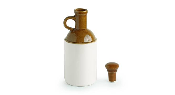 Bella Oil Bottle (Brown & Off White) by Urban Ladder - Cross View Design 1 - 428848