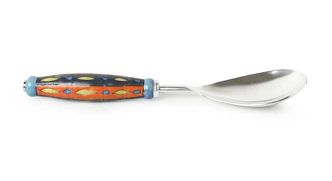 Brianna Serving Spoon & Fork Set of 2 (Silver & Multicolour) by Urban Ladder - Cross View Design 1 - 428850