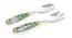 Cecilia Serving Spoon & Fork Set of 2 (Silver & Multicolour) by Urban Ladder - Front View Design 1 - 428936