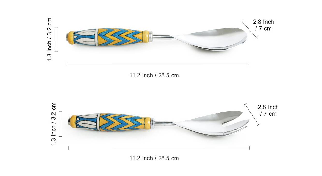 Cecilia serving spoon and fork set of 2 6