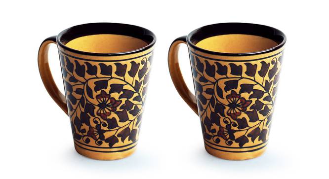 Clovis Mugs Set of 2 (Brown, Set Of 2 Set) by Urban Ladder - Front View Design 1 - 429030
