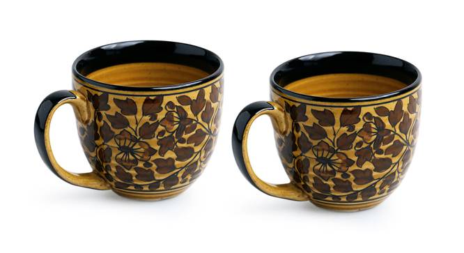 Clovis Mugs Set of 2 (Brown, Set Of 2 Set) by Urban Ladder - Front View Design 1 - 429031