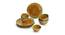 Ellona Dinner Plates, Serving Bowls & Katoris Set of 10 (Caramel Brown & Sea Green, set of 10 Set) by Urban Ladder - Front View Design 1 - 429337