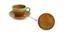 Ellona Tea Cups & Saucers (Set Of 4 Set, Caramel Brown & Sea Green) by Urban Ladder - Rear View Design 1 - 429567