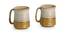 Hannah Beer & Milk Mugs  Set of 2 (Set Of 2 Set, Mustard Yellow & Off White) by Urban Ladder - Front View Design 1 - 429820