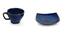Hardien Tea Cups & Saucers Set of 6 (Set of 6 Set, Sapphire Blue and Golden) by Urban Ladder - Design 1 Side View - 429846