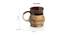 Genesis Tea & Coffee Mugs Set of 2 (Set Of 2 Set, Dark Brown & Beige) by Urban Ladder - Design 1 Dimension - 429875