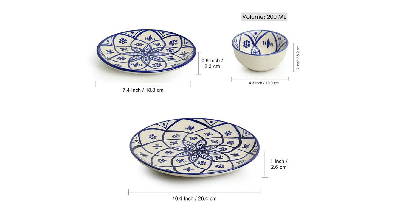 Hayden dinner plates with quarter plates and katoris set of 12 6