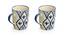 Hayden Tea & Coffee Mugs Set of 2 (Set Of 2 Set, White & Midnight Blue) by Urban Ladder - Cross View Design 1 - 430028