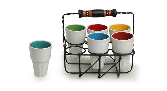 Ignace Cutting Chai Tea Glasses Set of 6 (Set of 6 Set) by Urban Ladder - Cross View Design 1 - 430121