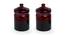 Josephine Multi-Utility Storage Jars Set of 2 (Black, Crimson & Ombre Blue) by Urban Ladder - Front View Design 1 - 430302