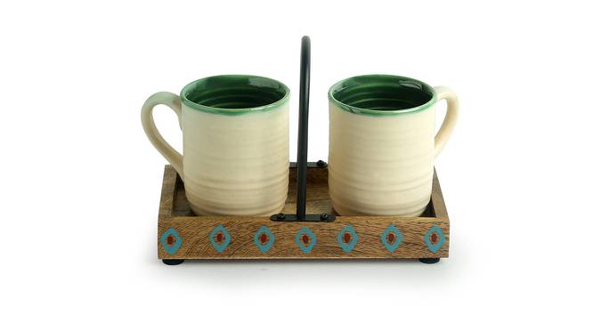 Jade Cups with Tray Set of 2 (Set Of 2 Set) by Urban Ladder - Front View Design 1 - 430310